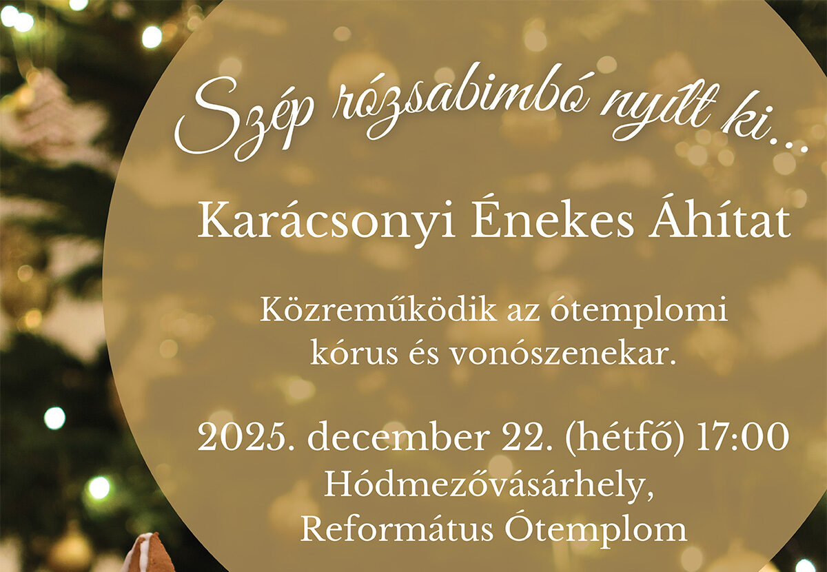 Alkalmaink Karácsonyi Énekes Áhítat 2025 – adventi koncert és áhítat a Református Ótemplomban, borítókép