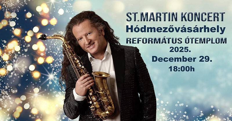 Alkalmaink St. Martin ünnepi koncert plakátja a hódmezővásárhelyi Református Ótemplomban, 2025. december 29.